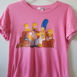 2/$20 The Simpsons pink graphic t shirt